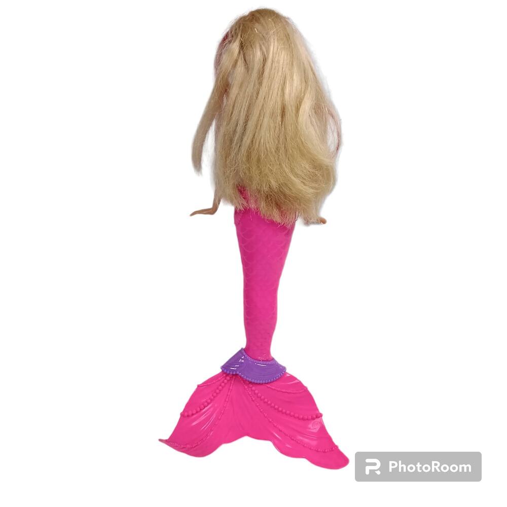BARBIE Dreamtopia 13" Mermaid Doll Light-Up Rainbow Tail Blonde Hair Pink Tiara - Picture 2 of 7